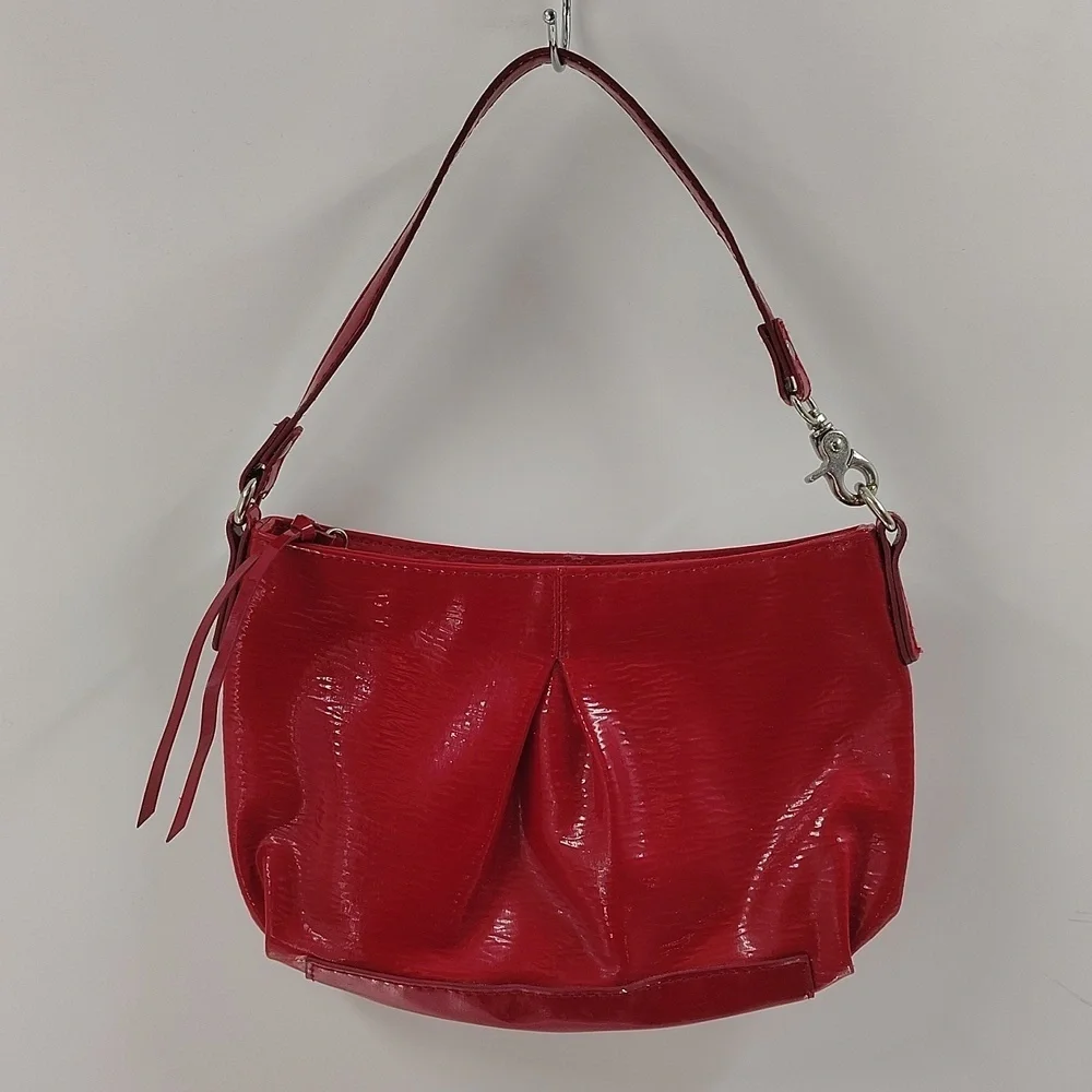 Victoria's Secret Red PATENT LEATHER Shoulder Bag Vintage